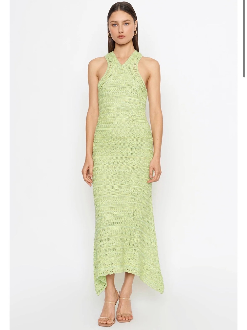 Light Green Crochet Maxi Dress
